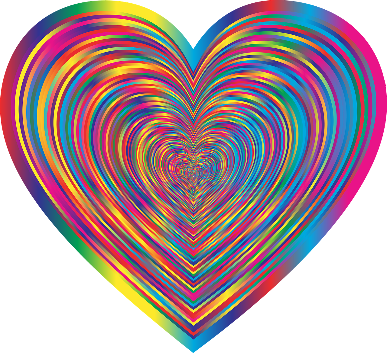 heart, love, romance, romantic, passion, abstract, decorative, decoration, ornamental, colorful, prismatic, chromatic, rainbow, psychedelic