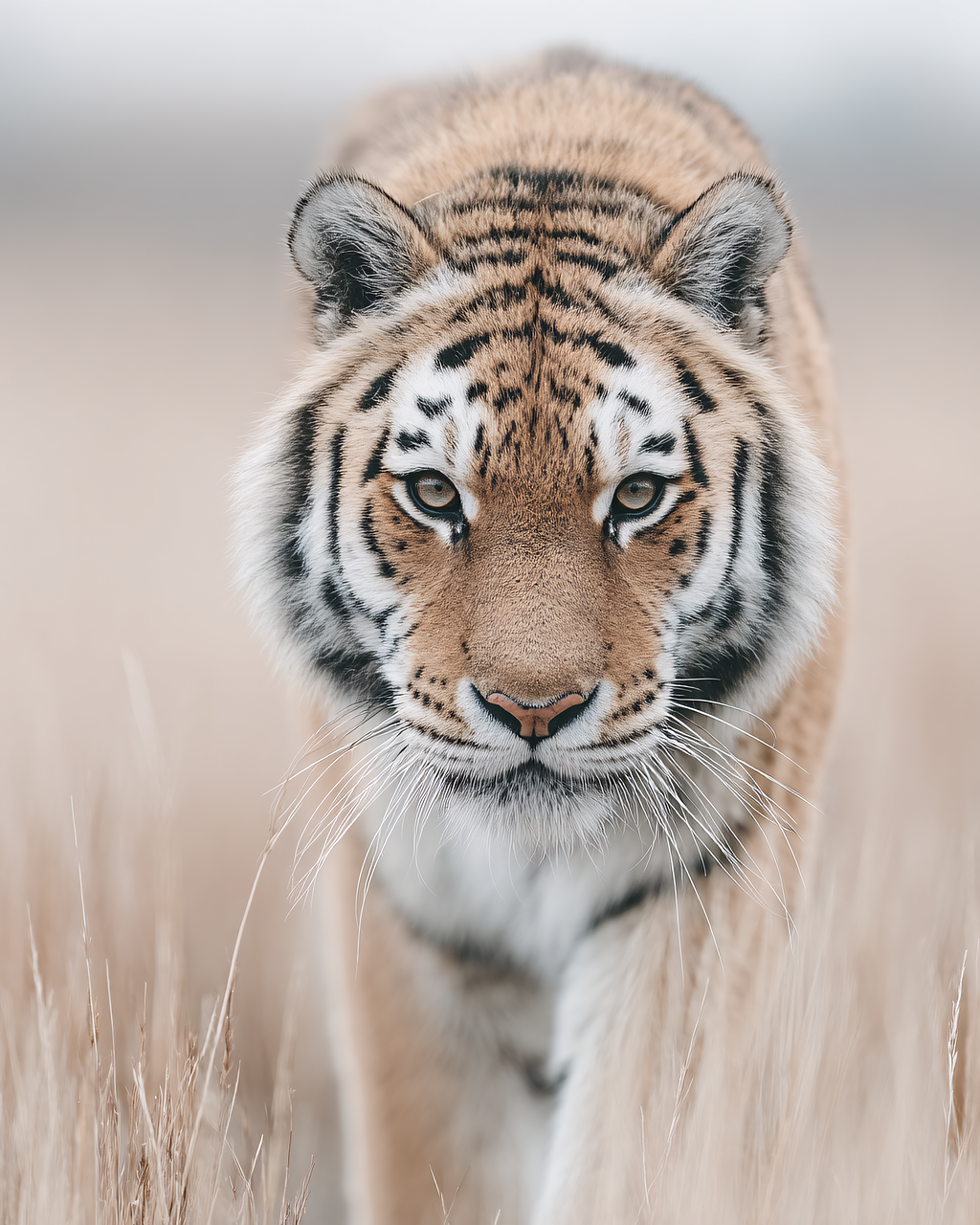 tiger, portrait, close, up, blue, animal, eyes, orange, black, striped, fur, natural, wildlife, habitat, photography, predator, big, cat, feline, wild, dangerous, pet, ai generated